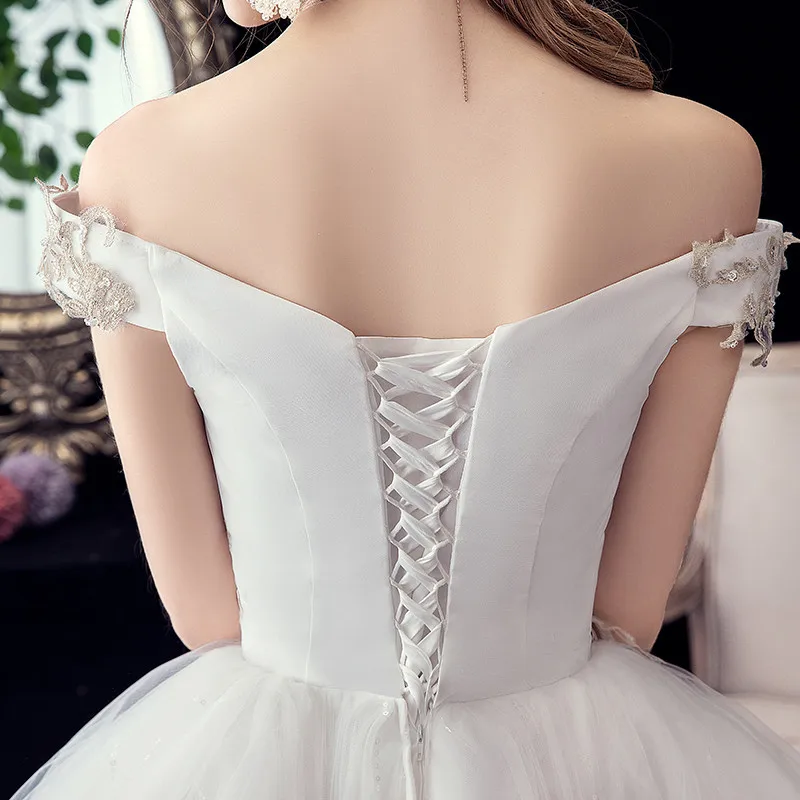 Новое кружевное свадебное платье с аппликацией элегантное милое открытыми