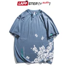 Футболка LAPPSTER мужская с японским графическим принтом, винтажная уличная одежда в стиле Харадзюку, модная Милая рубашка, лето 2021