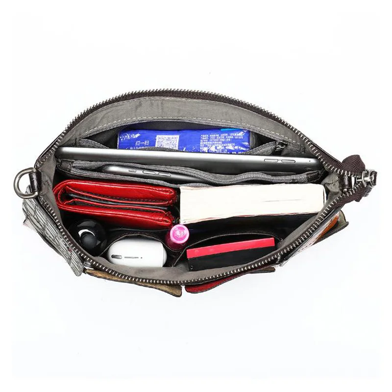 Сумки из натуральной кожи для женщин многоцветная Лоскутная сумка через плечо