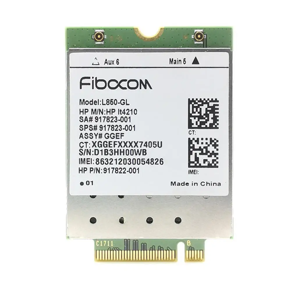 Беспроводная карта 4G для Fibocom модуль SPS 917823 001for HP probook 430 440 450 G5 LT4210 M.2 моделей: 1 2 4