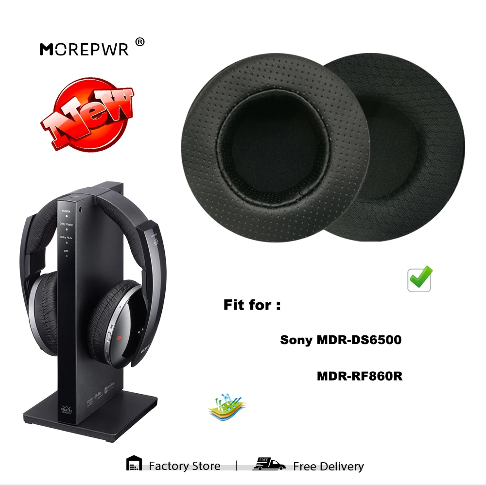 

Replacement Ear Pads for Sony MDR-DS6500 MDR-RF860R Headset Parts Leather Cushion Velvet Earmuff Earphone Sleeve Cover