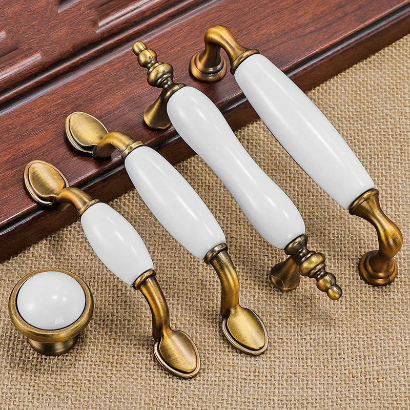 Дверные ручки в американском стиле желтая медная ручка hutch ark европейском сжатый