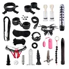 22 шт. набор секс-игрушки бандаж и наручники для БДСМ кнут Анальная пробка взрослый продукт игровой набор