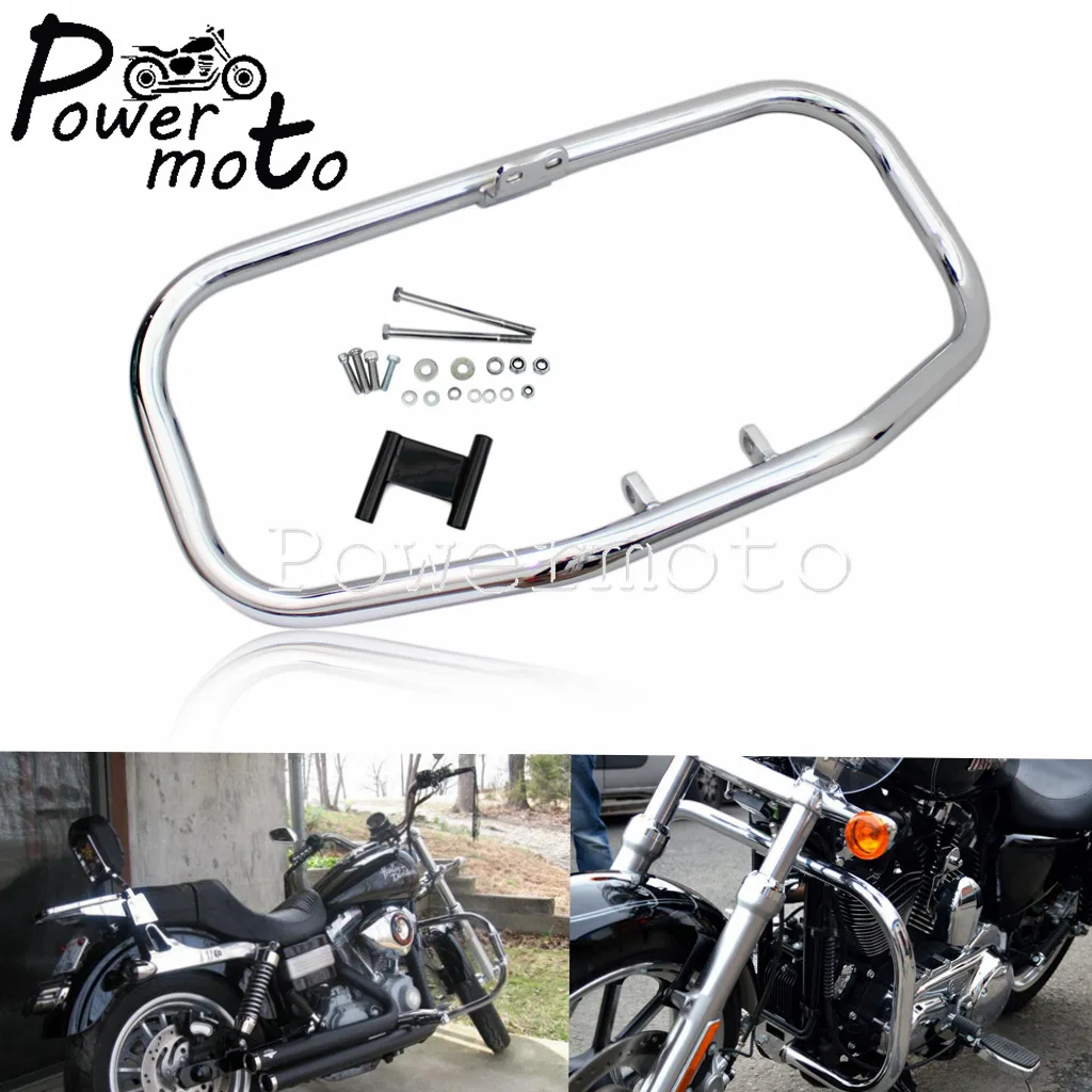 

Chrome Steel Highway Engine Guard 1-1/4" Crash Bar Guard Falling Protection For Harley XL Sportster 883R XLH 883 1200 1984-2003