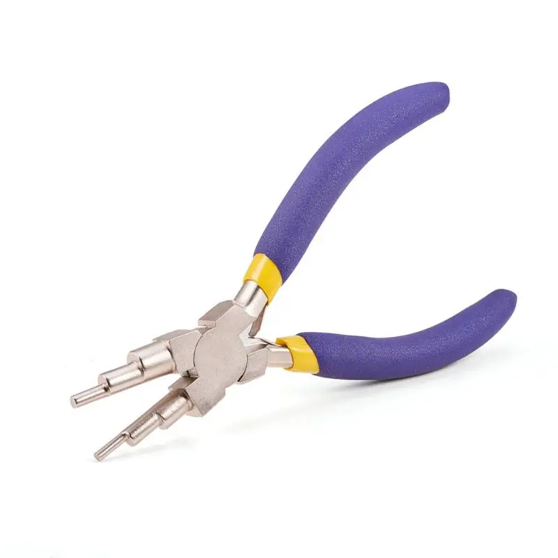 

6 in 1 Wire Wrapper Looping Forming Jewelry Plier 6-Steps Multi Size Barrels Pliers Bail Jewelry Making Colors at Random