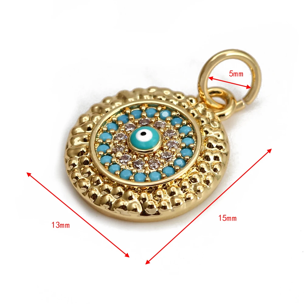 Meibeads Diy аксессуары сглаза очарование продолговатая форма медная монета кулон для