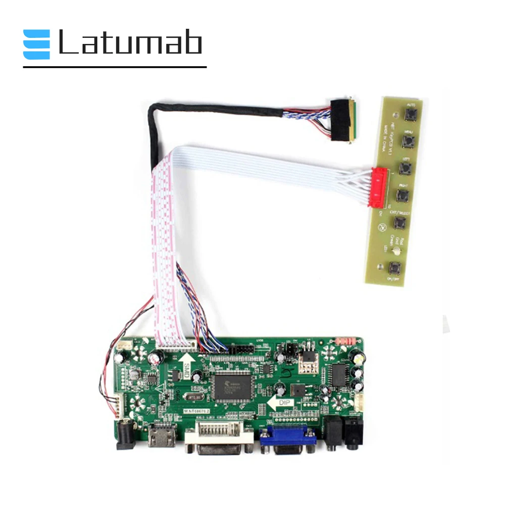 

Latumab Controller Board for LP140WH1-TLD1 / LP140WH1-TLD3 / LP140WH1 LVDS 14" LCD Display 1280×800 HDMI+DVI+VGA Driver Board