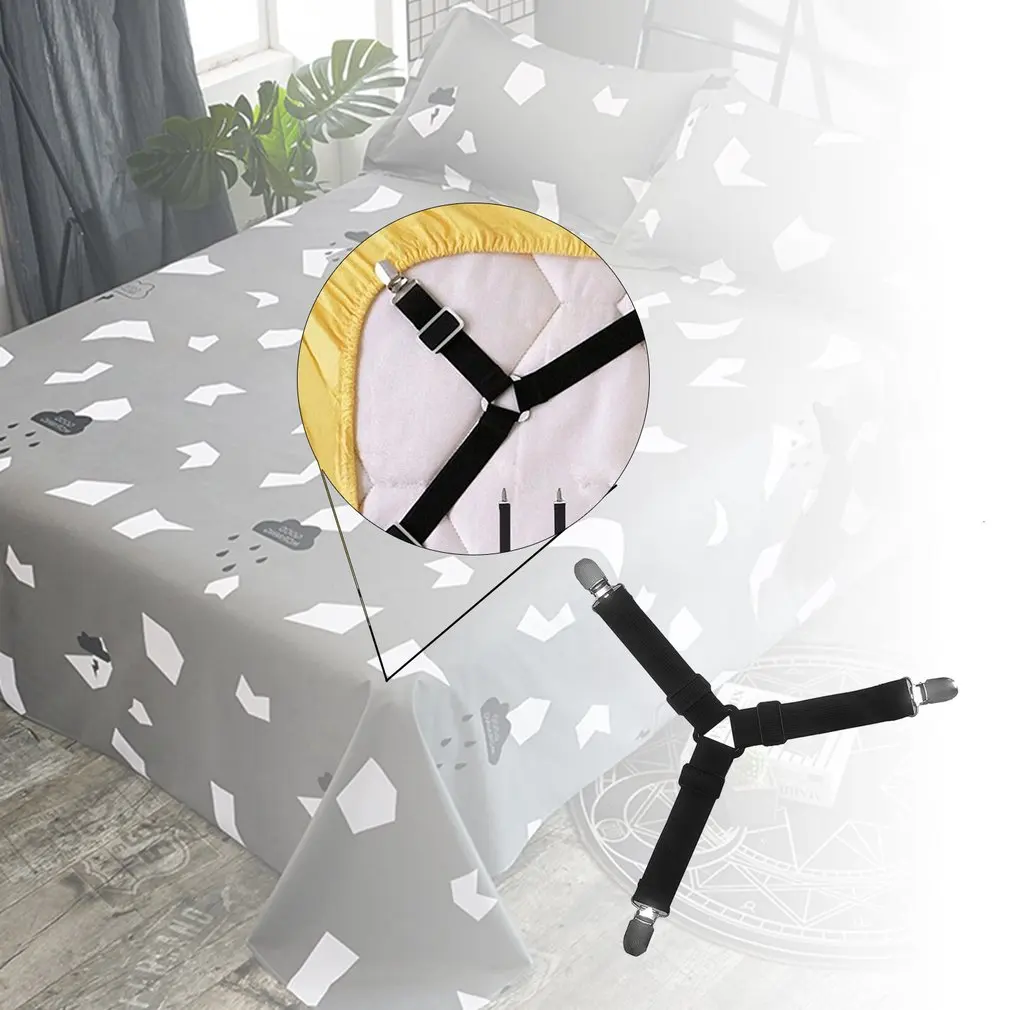 4 шт треугольная кровать матрас лист зажимы захваты ремни подвески держатель с