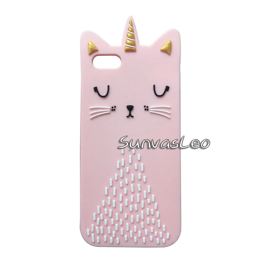 Для iPhone 5 6 7 8 X XR XS Max/Plus 3D мультфильм животных Мягкий силиконовый чехол для задней панели сотового телефона оболочка противоударный - Цвет: Crown Unicorn