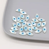 5pcs natural freshwater oval white shell eye spacer beads freshwater chip charms for jewelry making bracelet crafts gifts