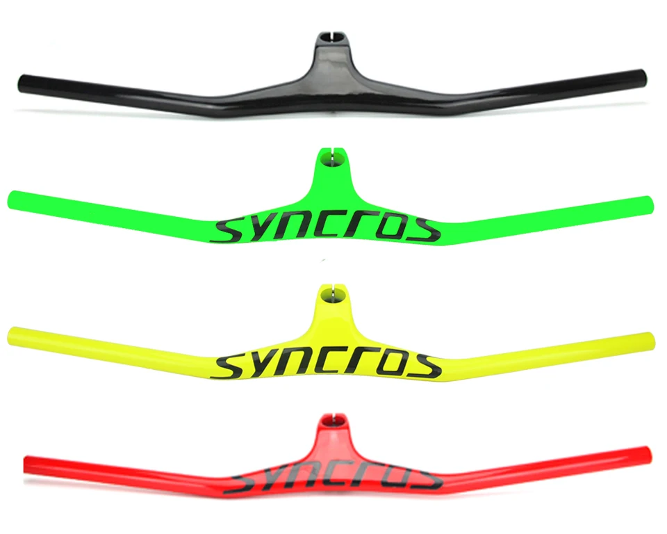 Syn Custom Champion MTB велосипедный стояк-17 градусов однообразный Интегрированный руль со стволом 3 к черный матовый углеродный MTB руль