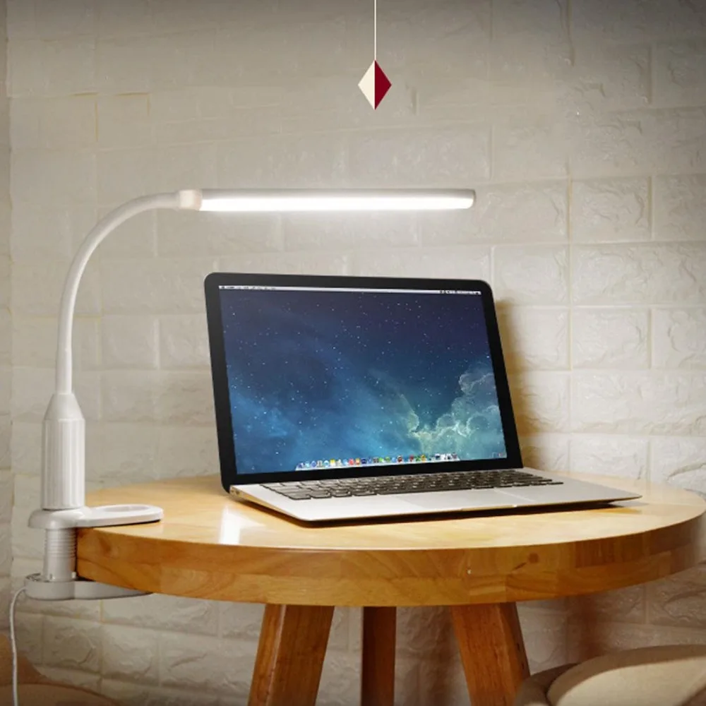 Светодиодный настольная лампа глаз защитный зажим для настольной лампы Плавная