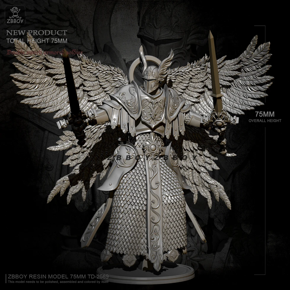 H75mm 1/24 Смола Модель наборы Фигурка DIY игрушка Самосборная TD-2569