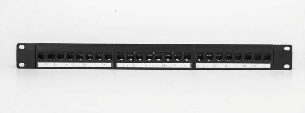 19 дюймов 1U шкафа проходной 24 Порты и разъёмы CAT6 патч Панель RJ45 сетевой кабель-переходник ввод/вывод Keystone Jack модульный распределительный шкаф