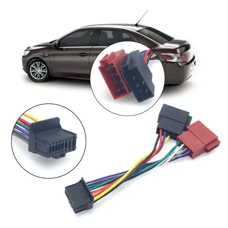 16 контактный автомобильный стерео радиоплеер ISO жгут проводов соединитель