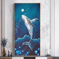 oil painting by 100 handpainted animal dolphins canvas painting wall art pictures for living room home decor gift unframed