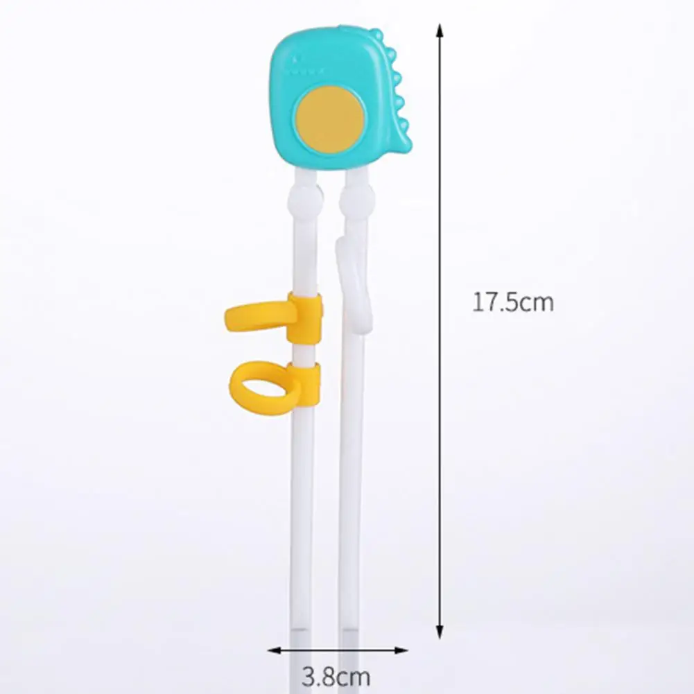 Palillos de beb&eacute; ergon&oacute;micos con mango, utensilios de limpieza f&aacute;cil para principiantes, palillos chinos auxiliares para ni&ntilde;os, 1 par-5