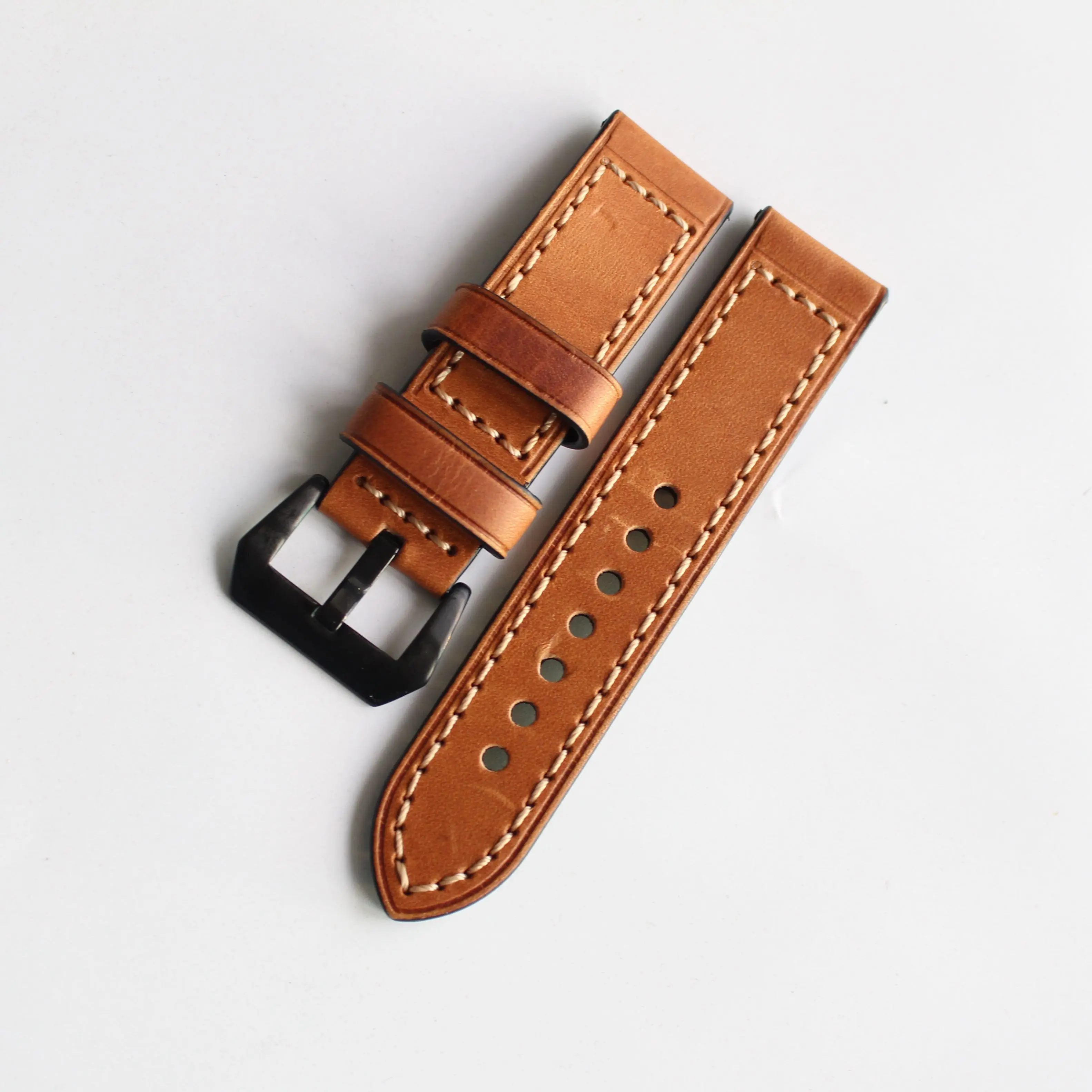 

Defective 20/22/24/26MM Handmade Leather Watch Band Men's strap Adapted to all kinds of Vintage top layer leather Watch strap