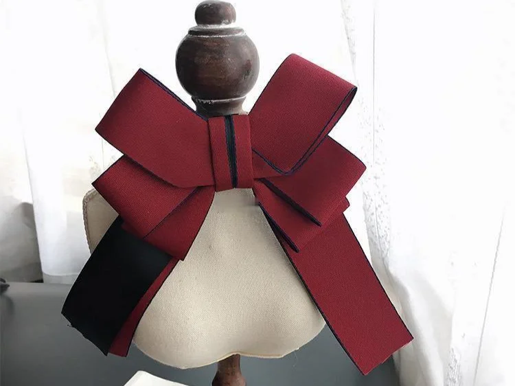 

Bow Tie Cloth Art Silk Large and Brooches Wedding Dress Accessories Fashion Shirt Pins and Brooches Lapel for Women