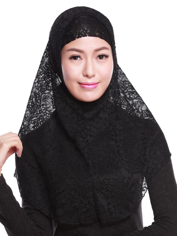 

2021 Summer New Middle East Dubai Saudi Arabia Veil Fashion Muslim Hijab Lace Two-piece Suit