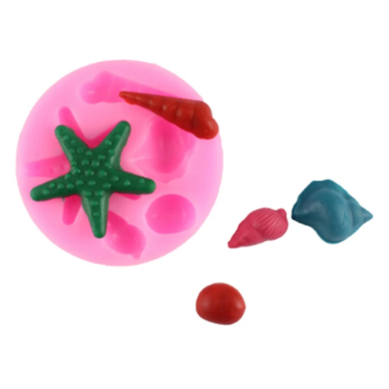 3D Морская звезда ракушка силиконовая формочка в виде животного инструменты для