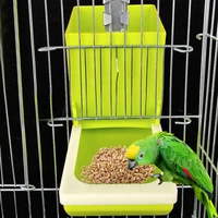 bird feeder durable lightweight seed catcher tray birds cage hanging food dish cup for parrot pigeon feeding holder