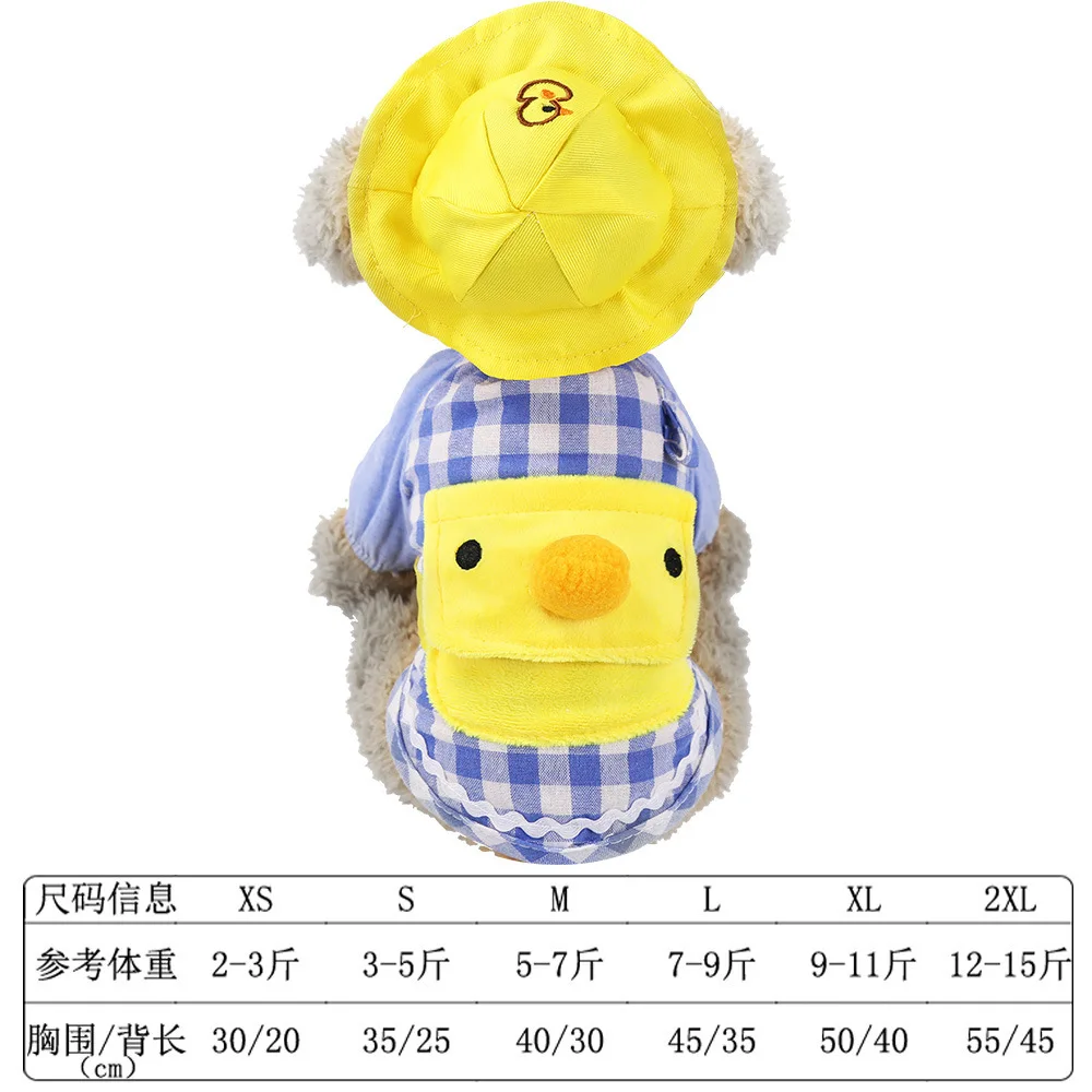 Одежда для собак осенняя Милая шапка в клетку с утиными ушками одежда маленьких и