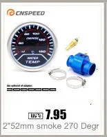 CNSPEED " 52 мм цифровой светодиодный измеритель температуры воды для автомобиля 40-150 Цельсия с 1/8NPT датчик температуры воды датчик расхода воздуха
