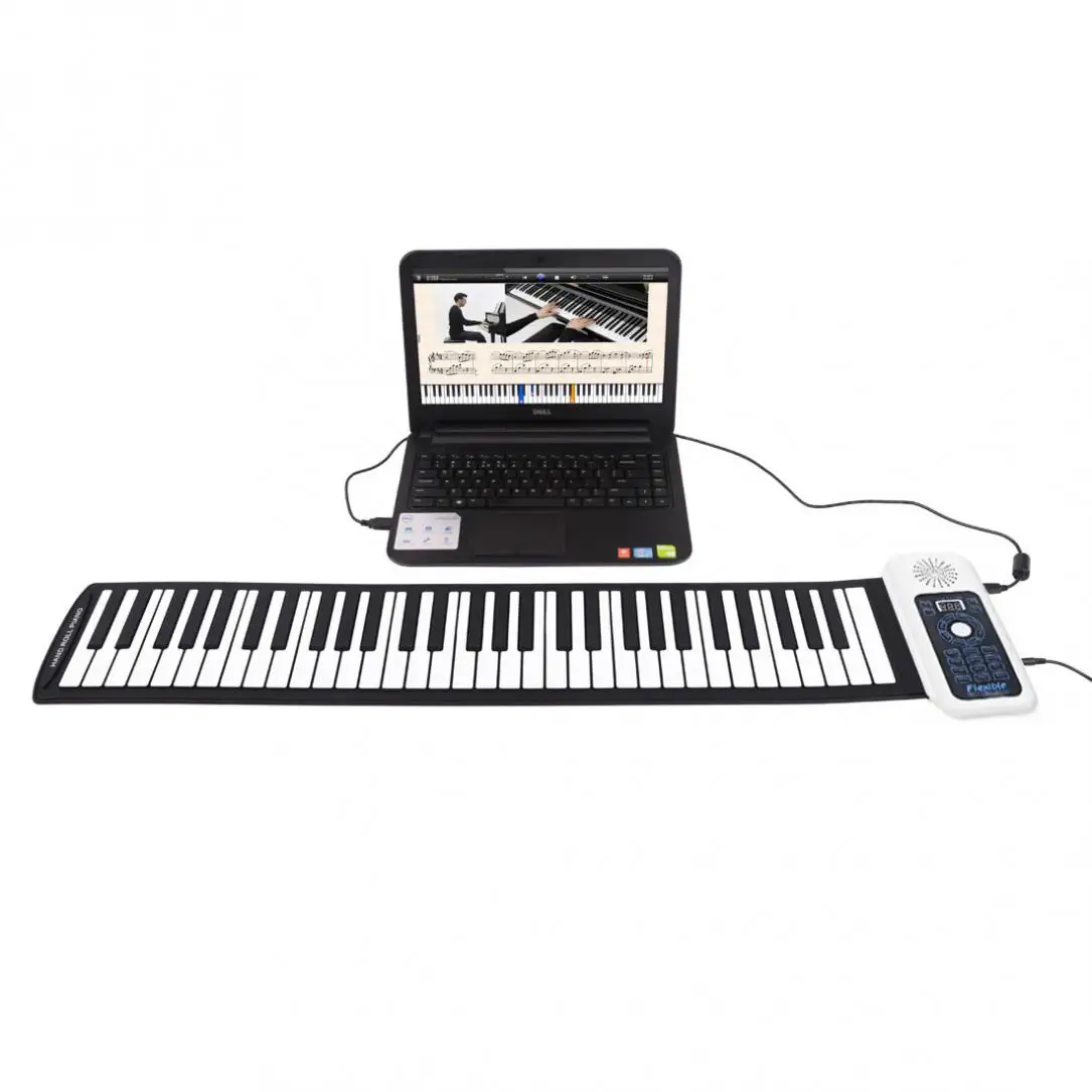88 клавиш USB MIDI рулон пианино электронная портативная силиконовая Гибкая клавиатура орган встроенный динамик с сустейной педалью