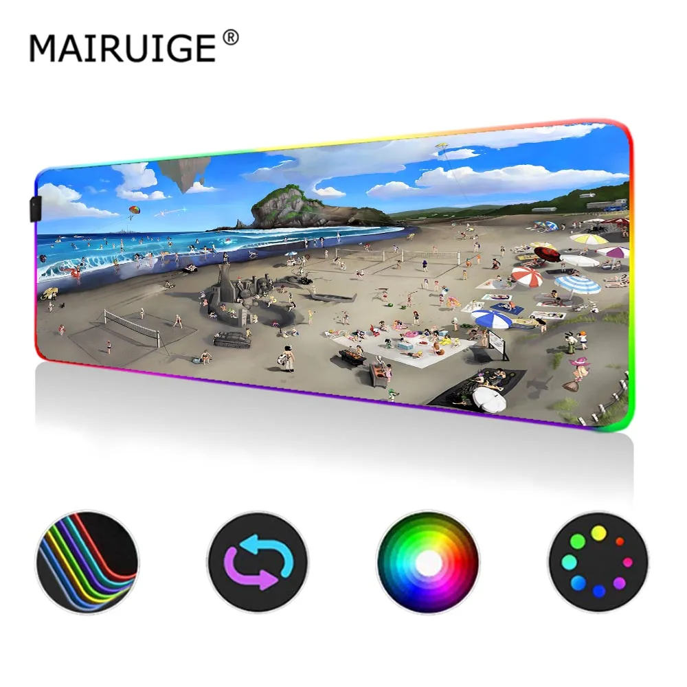 

70x30cm/90X40cm Mouse Pad Large DIY My Hero Academia Season 4 Gaming Custom MousePad RGB Computer Mat Led Persona Pads