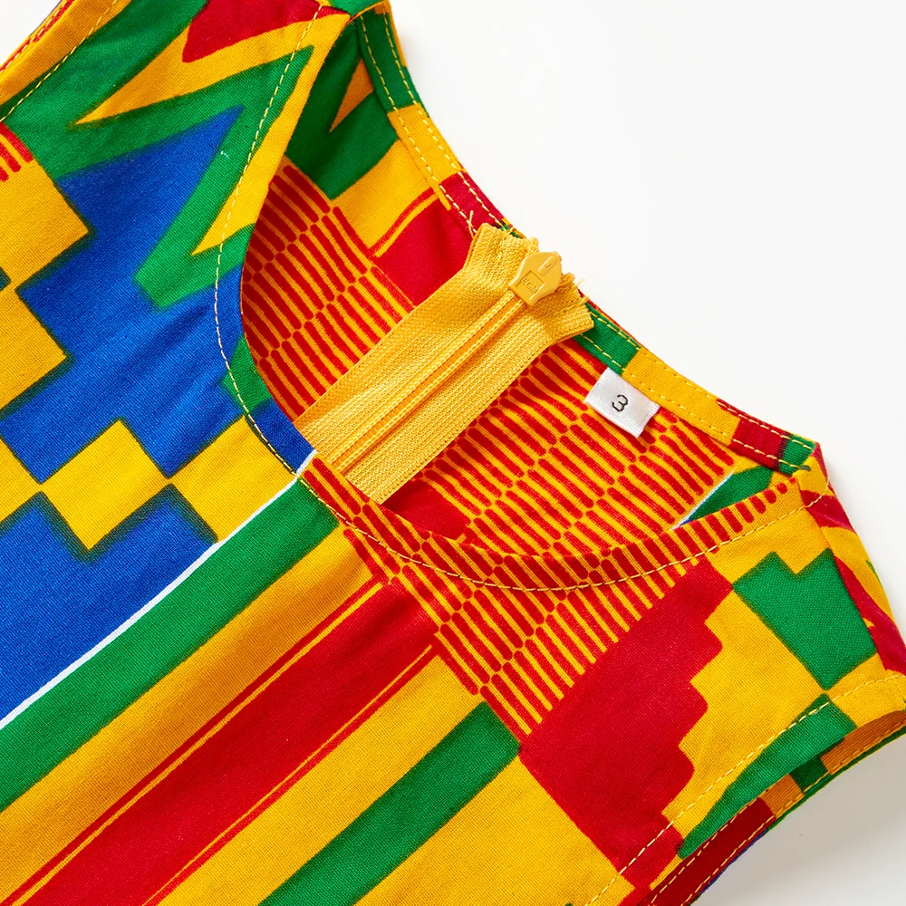 Африканская одежда для детей, для маленьких девочек, kente batik, платье с принтом, Анкара, платья, африканская Дашики, kente, традиционная одежда для детей