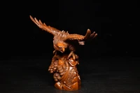 6 china collection old boxwood eagle statue eagle spreads its wings implication grand plans pengcheng wanli