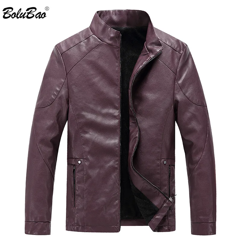 BOLUBAO 2020 новые кожаные куртки мужские брендовые модные однотонные