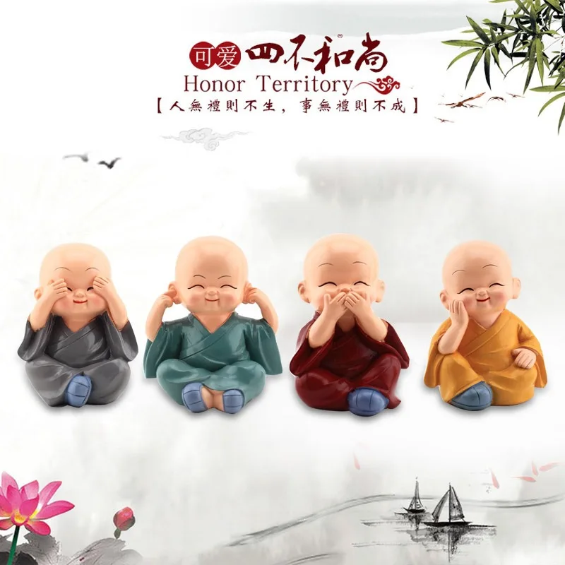 Zen second Buddhist monk car decoration interior straw hat 2 goods and cartoon doll shaman | Автомобили и мотоциклы