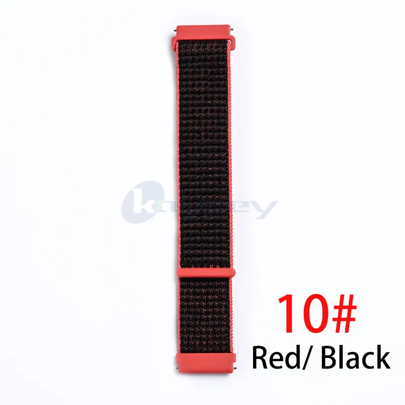Red Black Высококачественный нейлоновый тканый ремешок для Xiaomi Huami Amazfit GTR 42 мм 47 мм, Смарт-часы, носимый браслет, ремешок для часов Amazfit - Цвет: Red Black