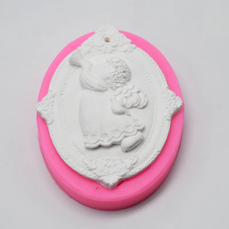 Маленькая детская силиконовая форма с изображением ангела помадной формы для