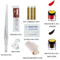 microblading tattoo studying kit permanent makeup eyebrow training set complete professional pen needles practice skin removal