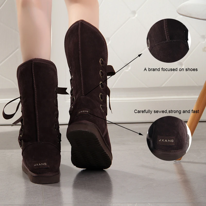 JXANG австралийские классические модные высокие зимние сапоги женские из