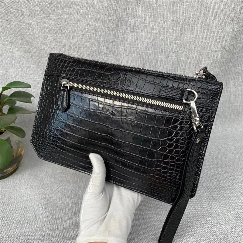 Аутентичные экзотические крокодиловой кожи живота Для Мужчин's Бизнес женские