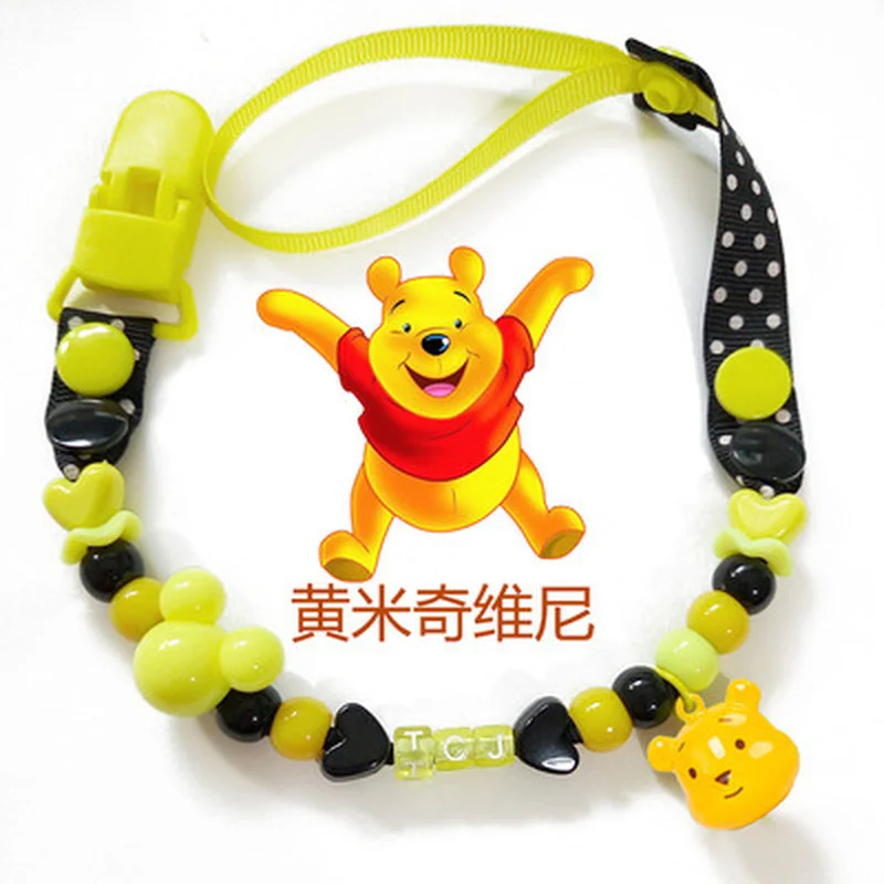 

Baby Pacifier Clip Disney New Creative Cartoon Pendant Pacifier Clips for Babies Bell Anti-lost Baby Teething Toys Beads Teether