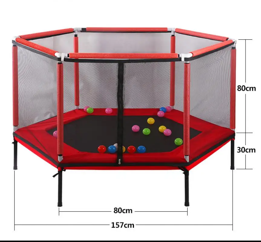 Детский домашний батут с защитной сеткой для прыжков детский занятий фитнесом на