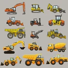 Мультяшный строительный автомобиль с утюгом на термоперенос А-уровень моющийся Сделай Сам одежда в полоску тепловые нашивки мальчик футболка рюкзак