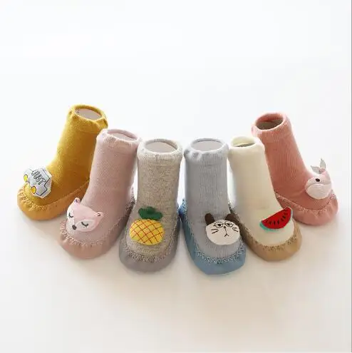 

Spring new children's socks soft bottom non-slip baby toddler shoes socks doll tube leather bottom children floor socks