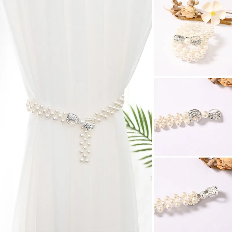 

Practical Curtain Tieback European Style Pearly Bow Pattern Clasp home products, suitable for a variety of scenarios 2021 New