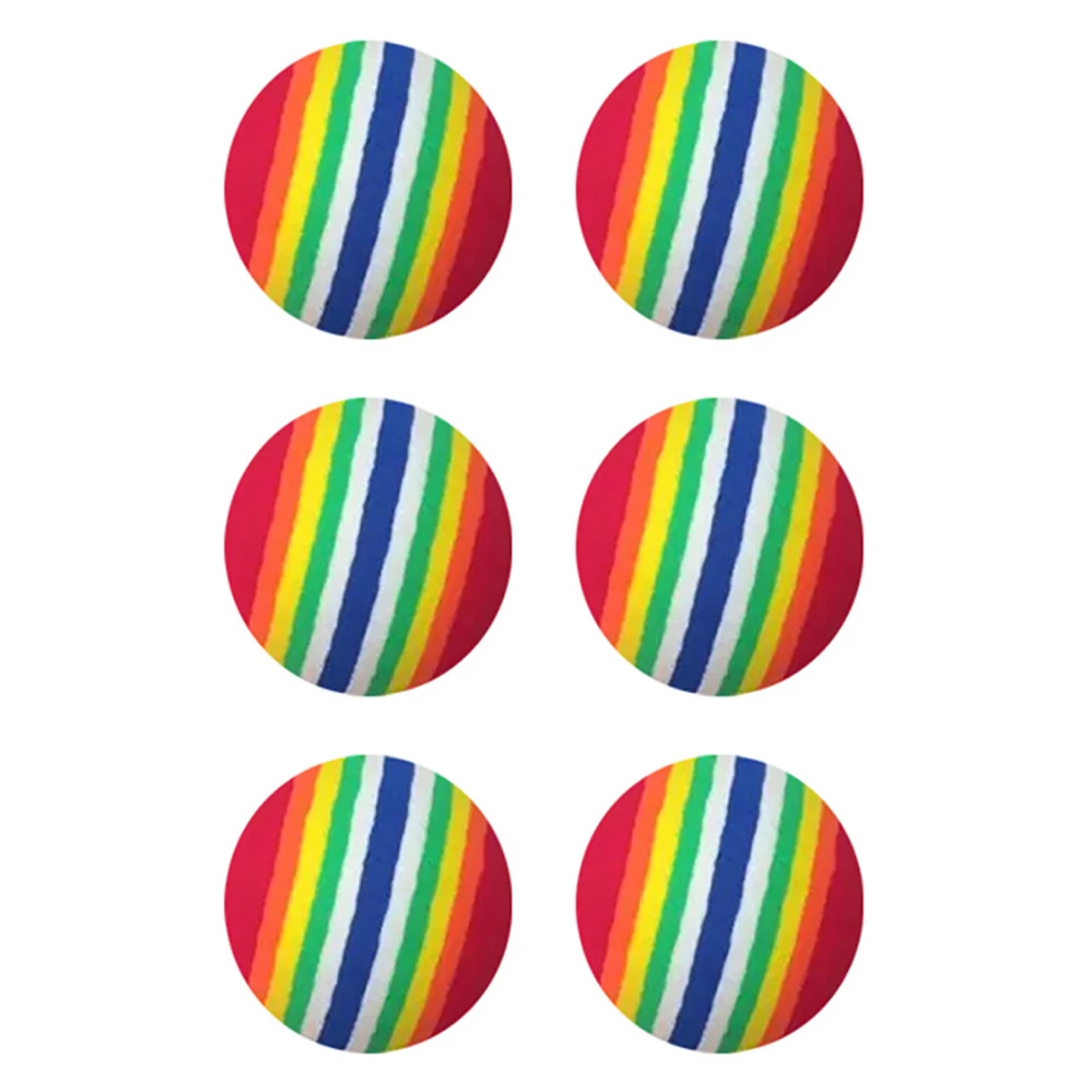 

6pcs/Lot Foam EVA Golf Balls Yellow/Red/Blue Rainbow Sponge Indoor Outdoor Tasteless Golf Practice Ball Training Aid Hot New