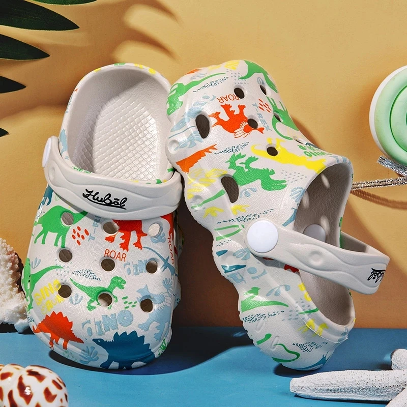 

Colorful Fashion Summer Children Garden Clogs Shoes Boys&Girls Beach Sandal Kids Lightweight Breathable Slip on Mules 7 Coloes