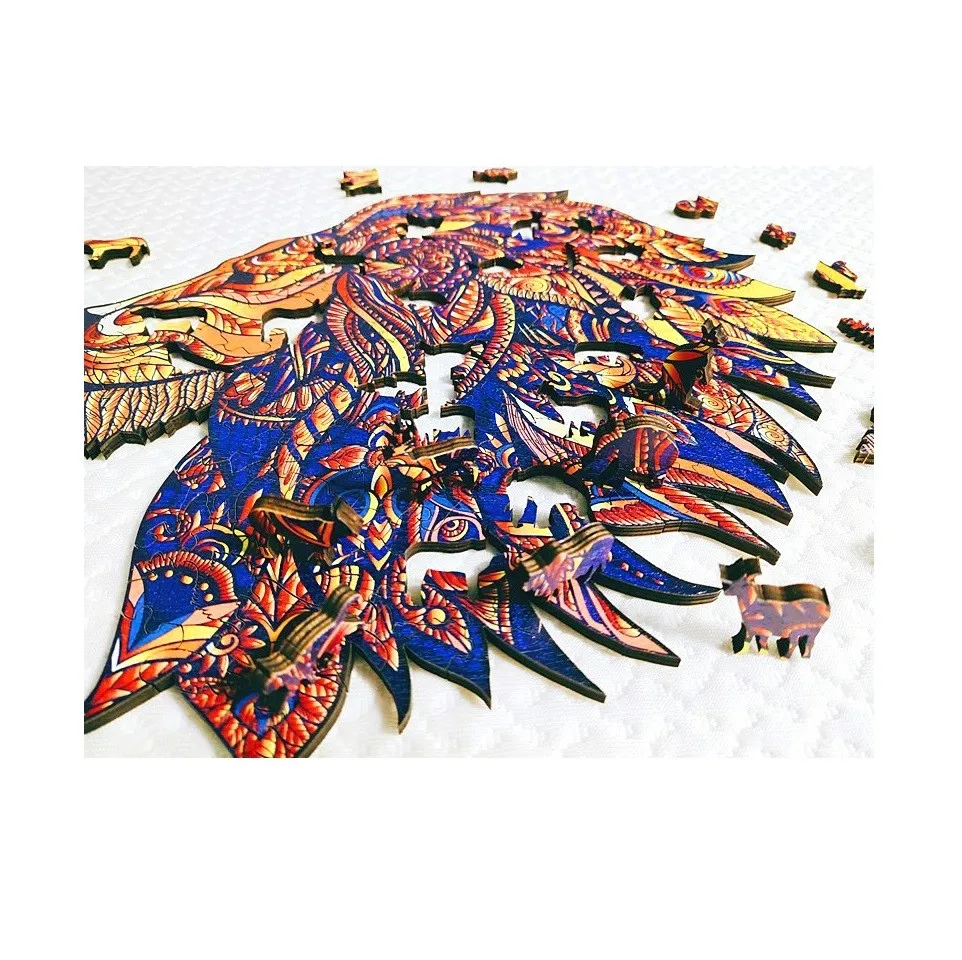 

Parent-child Interaction Wooden Puzzle Unique Shape Pieces Animal Puzzle Educational toy for Children At Home