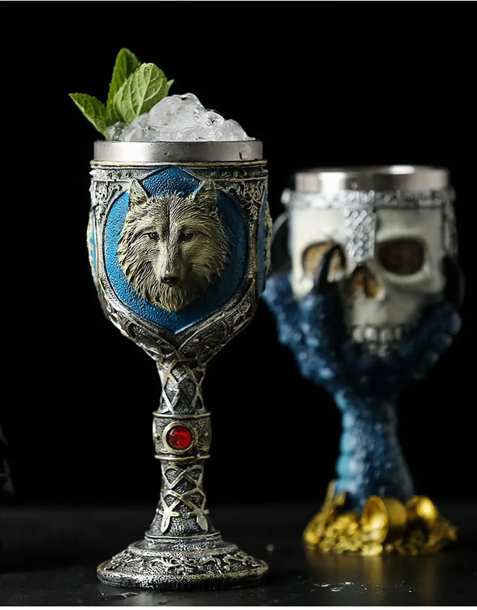 Omife Creative Skull Mug Game Of Thrones 3D Beer Cups Viking Anime Wine Tumbler Cartoon Coffee Cup Halloween Mugs Gift Drinkware
