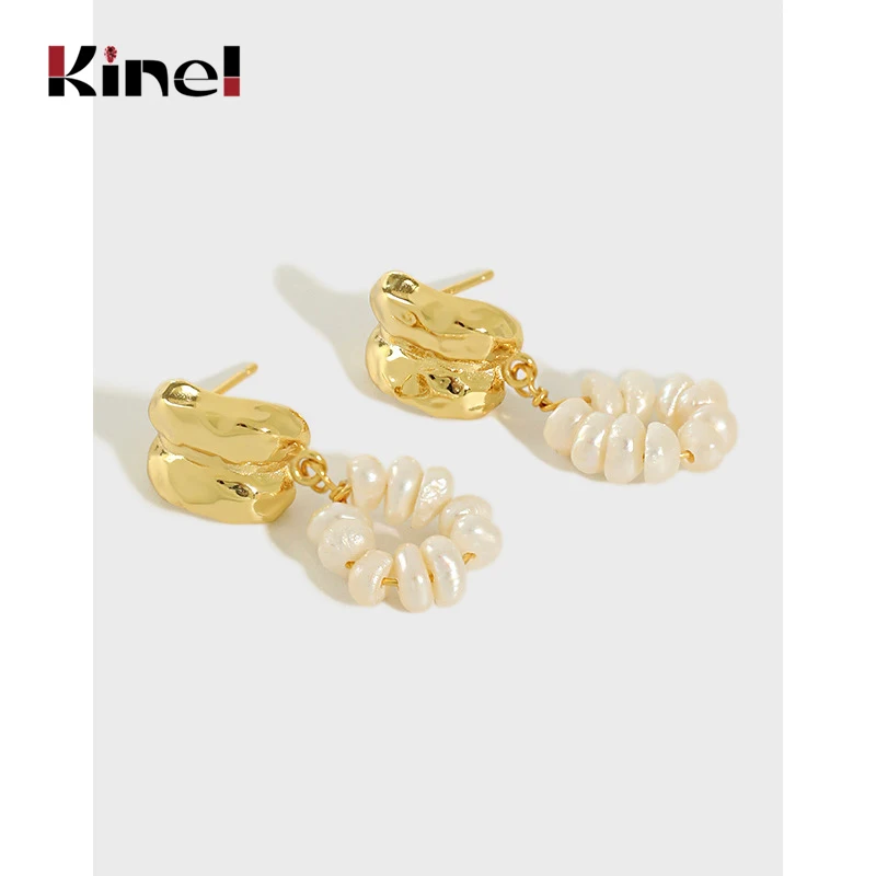 

Серьги-подвески женские из серебра 925 пробы с жемчугом барокко