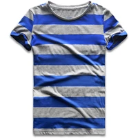 zecmos round neck blue gray striped t shirt for women summer short sleeve rainbow striped tees for women casual summer cool